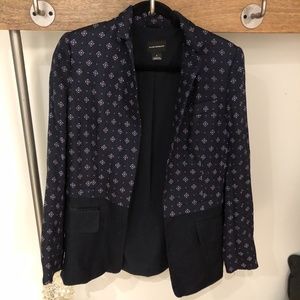 Club Monaco Size 6 Blue Pattern Blazer